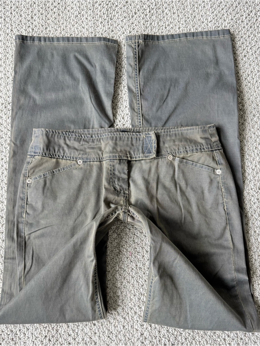 Vintage Y2K Dollhouse Gray low rise bootcut trousers